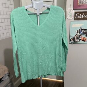 Staccato Light Green V-Neck light weight Sweater